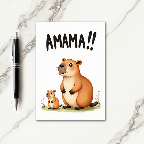 Sweet Amama Rodents Mothers Day Card