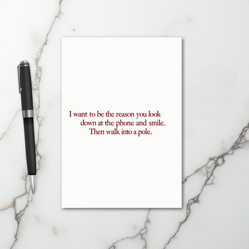 Sweet And Funny Pole Accident Card