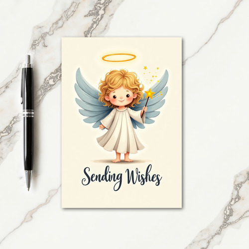 Sweet Angelic Birthday Card