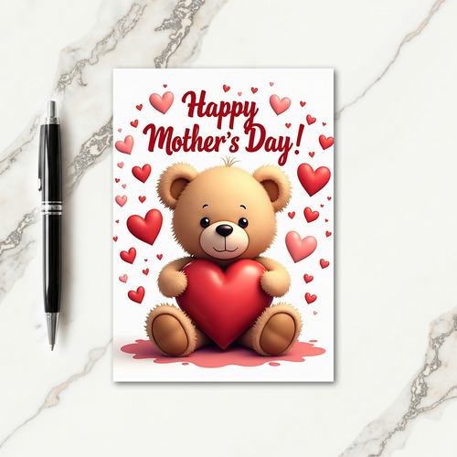 Sweet Animated Bear Card
