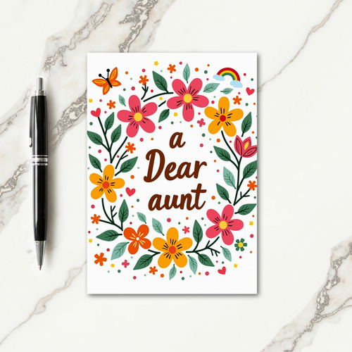 Sweet Aunt Floral Card