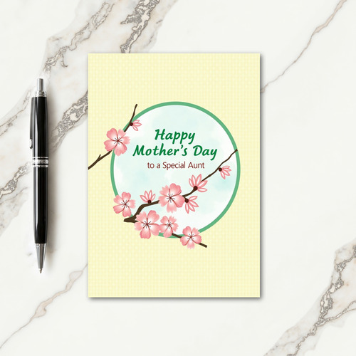 Sweet Aunt Mothers Day Floral Card