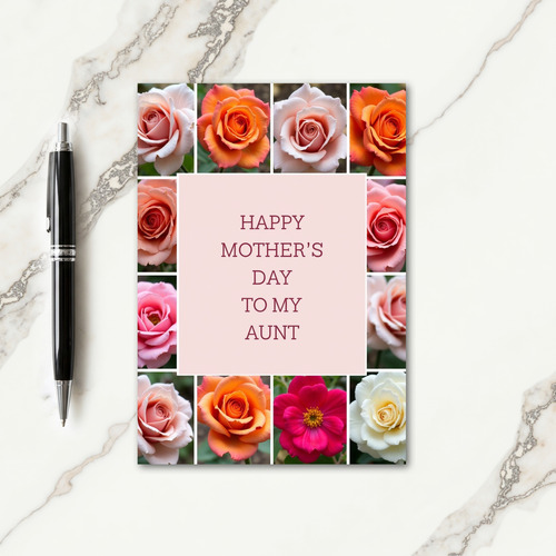 Sweet Aunts Day Bouquet Card