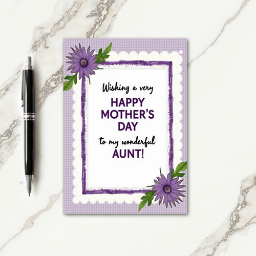 Sweet Aunts Day Floral Card