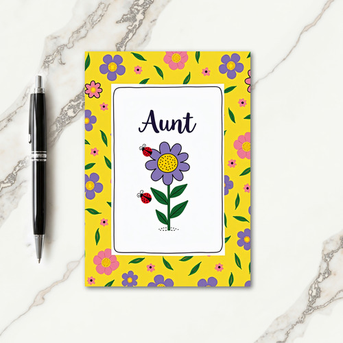 Sweet Aunts Day Flower Card