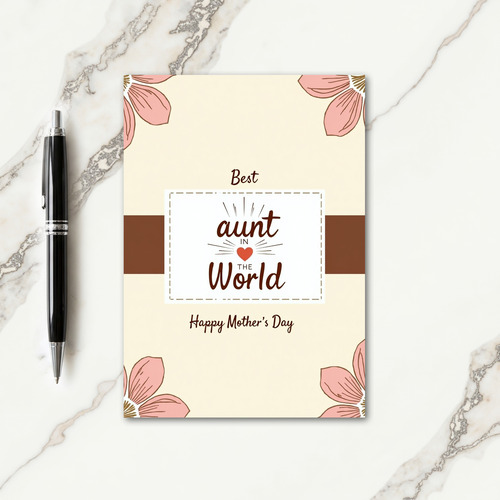 Sweet Aunts Day Loving Card