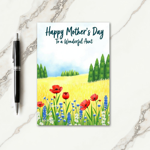 Sweet Aunts Day Meadow Card