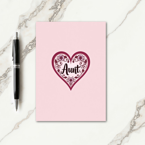 Sweet Aunts Day Scrollwork Card
