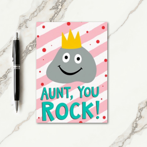 Sweet Aunts Day Stone Art Card