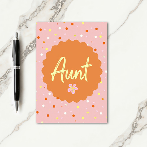 Sweet Aunts Orange Emblem Card