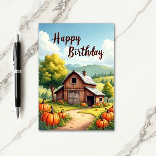 Sweet Autumn Birthday Card