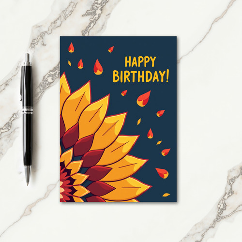Sweet Autumn Birthday Floral Card
