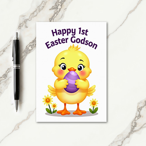 Sweet Baby Bird Holiday Card