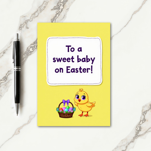 Sweet Baby Easter Time Card