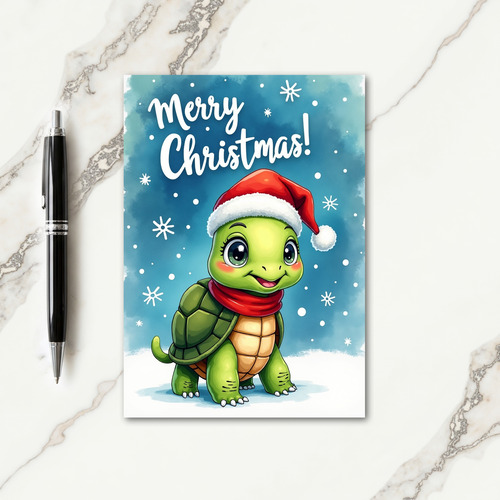 Sweet Baby Reptile Christmas Card