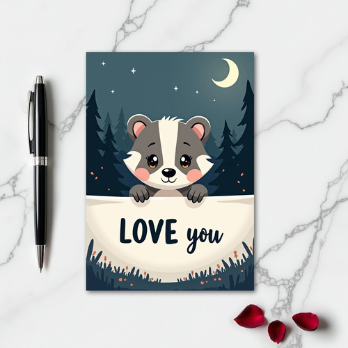 Sweet Badger Love You Card