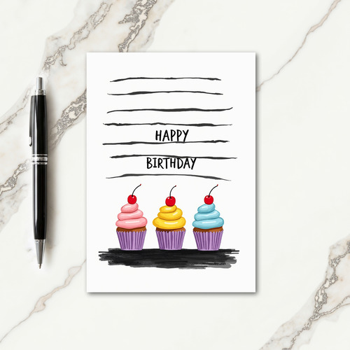 Sweet Baked Goods Birthday Card