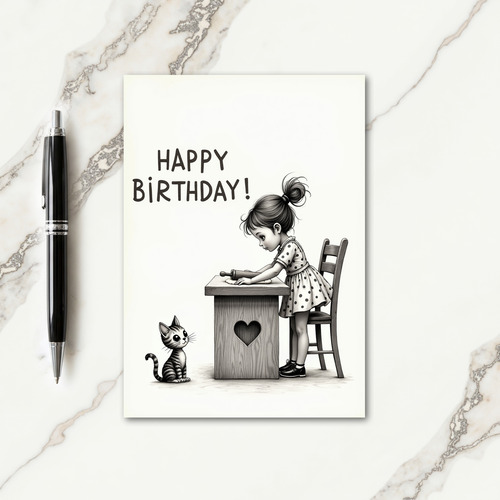 Sweet Baking Girl Birthday Card