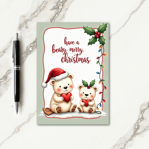 Sweet Bear Christmas Card