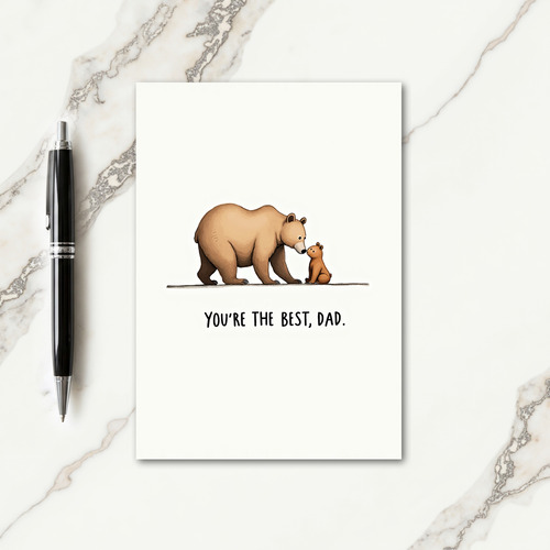 Sweet Bear Cub Fathers Day Card