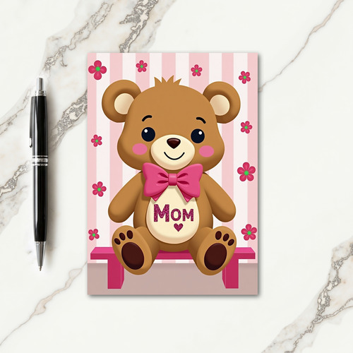 Sweet Bear Mom Message Card