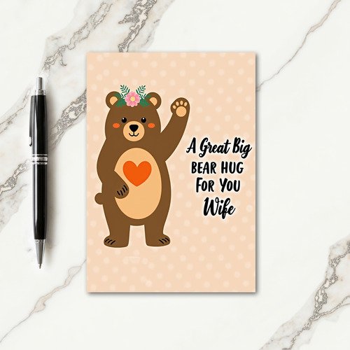 Sweet Bear Mothers Day Heart Card