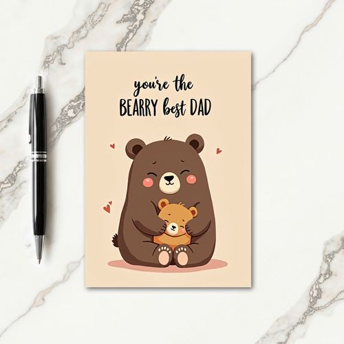 Sweet Beary Best Dad Card
