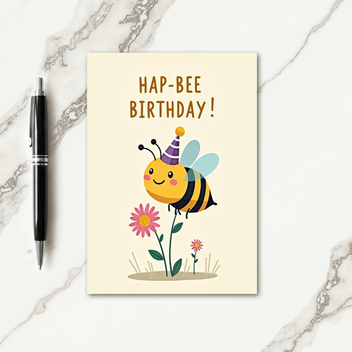 Sweet Bee Birthday Card