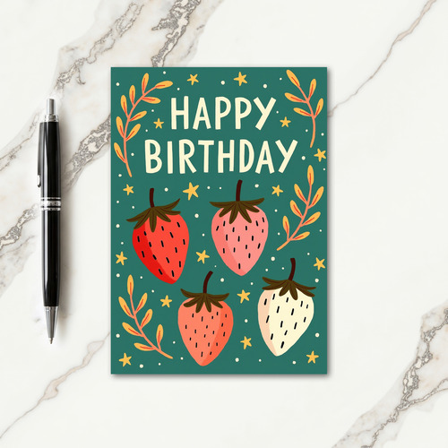 Sweet Berry Branch Birthday Card