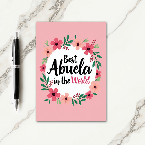 Sweet Best Abuela Floral Card