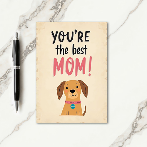 Sweet Best Mom Dog Art Card