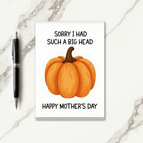 Sweet Big Head Mothers Day Card