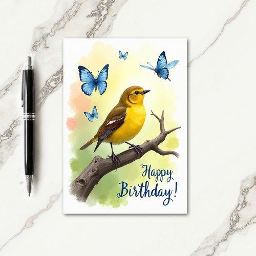 Sweet Bird Birthday Card