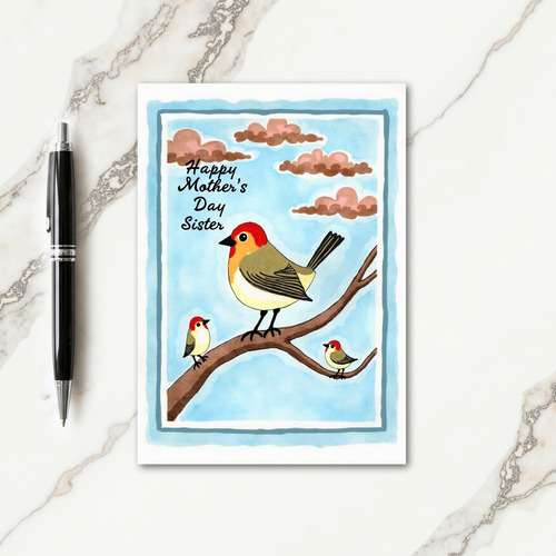 Sweet Bird Family Mothers Day Card