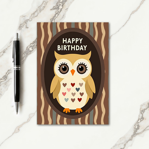Sweet Bird Heart Birthday Card