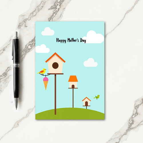 Sweet Birdhouse Mothers Day Card
