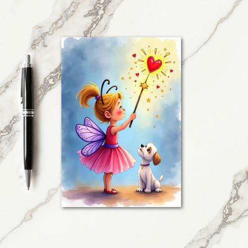 Sweet Birthday Angel Child Heart Card