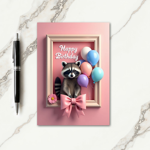 Sweet Birthday Animal Bow Card