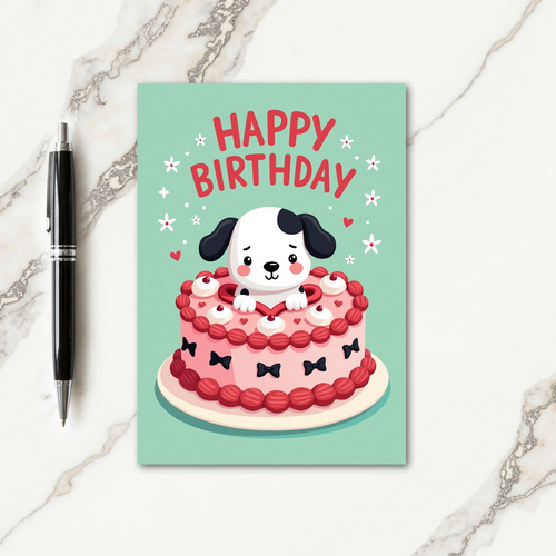 Sweet Birthday Animal Cake Card