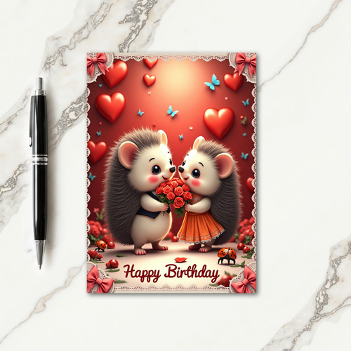 Sweet Birthday Animal Embrace Card