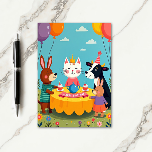 Sweet Birthday Animal Friends Card