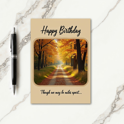 Sweet Birthday Autumn Path Card