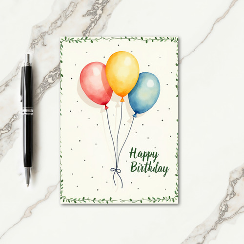 Sweet Birthday Balloon Art Card