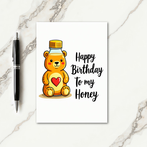 Sweet Birthday Bear Art Card