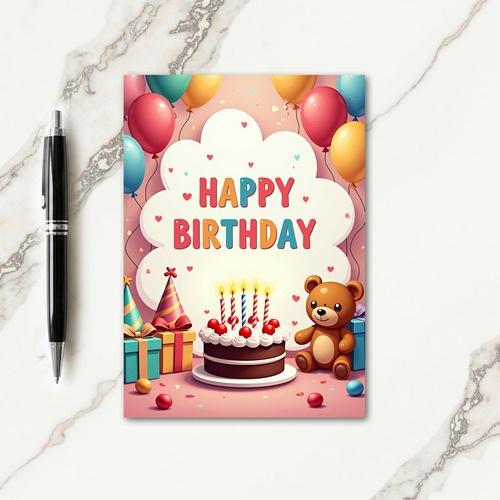 Sweet Birthday Bear Card