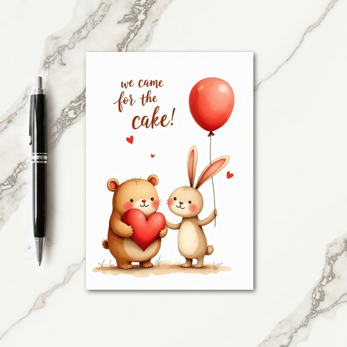 Sweet Birthday Bear Rabbit Card