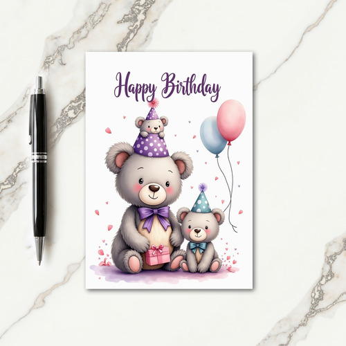Sweet Birthday Bear Trio Card