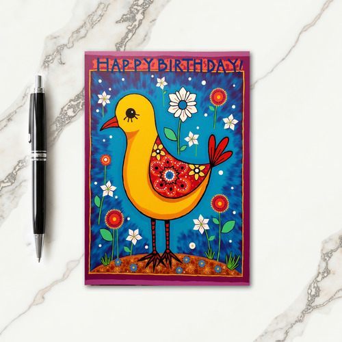 Sweet Birthday Bird Art Card