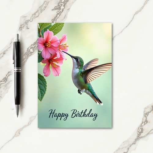 Sweet Birthday Bird Bloom Card