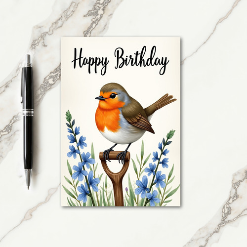 Sweet Birthday Bird On Tool Card